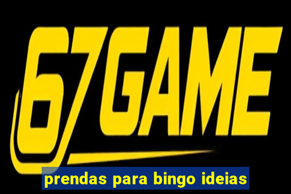 prendas para bingo ideias